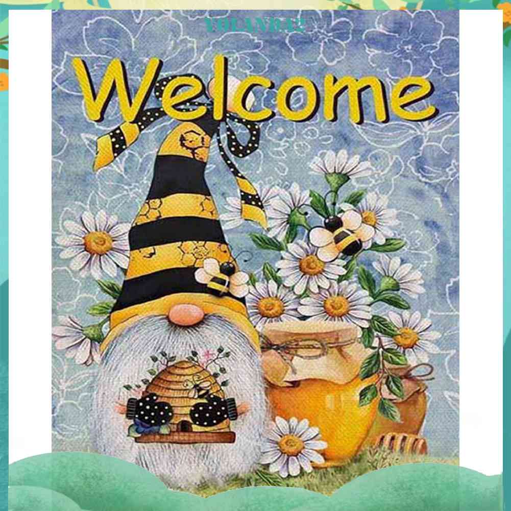 Bộ Tranh Đính Đá 5D Tự Làm Toàn Diện Hình Hoa Cúc Goblin Trang Trí Tường