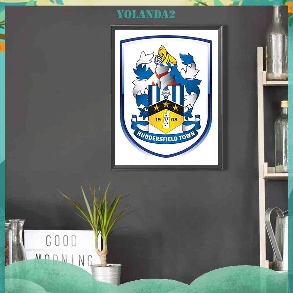 Bộ Tranh Đính Đá 5D Họa Tiết Câu Lạc Bộ Bóng Đá Huddersfield Độc Đáo DIY Dùng Trang Trí