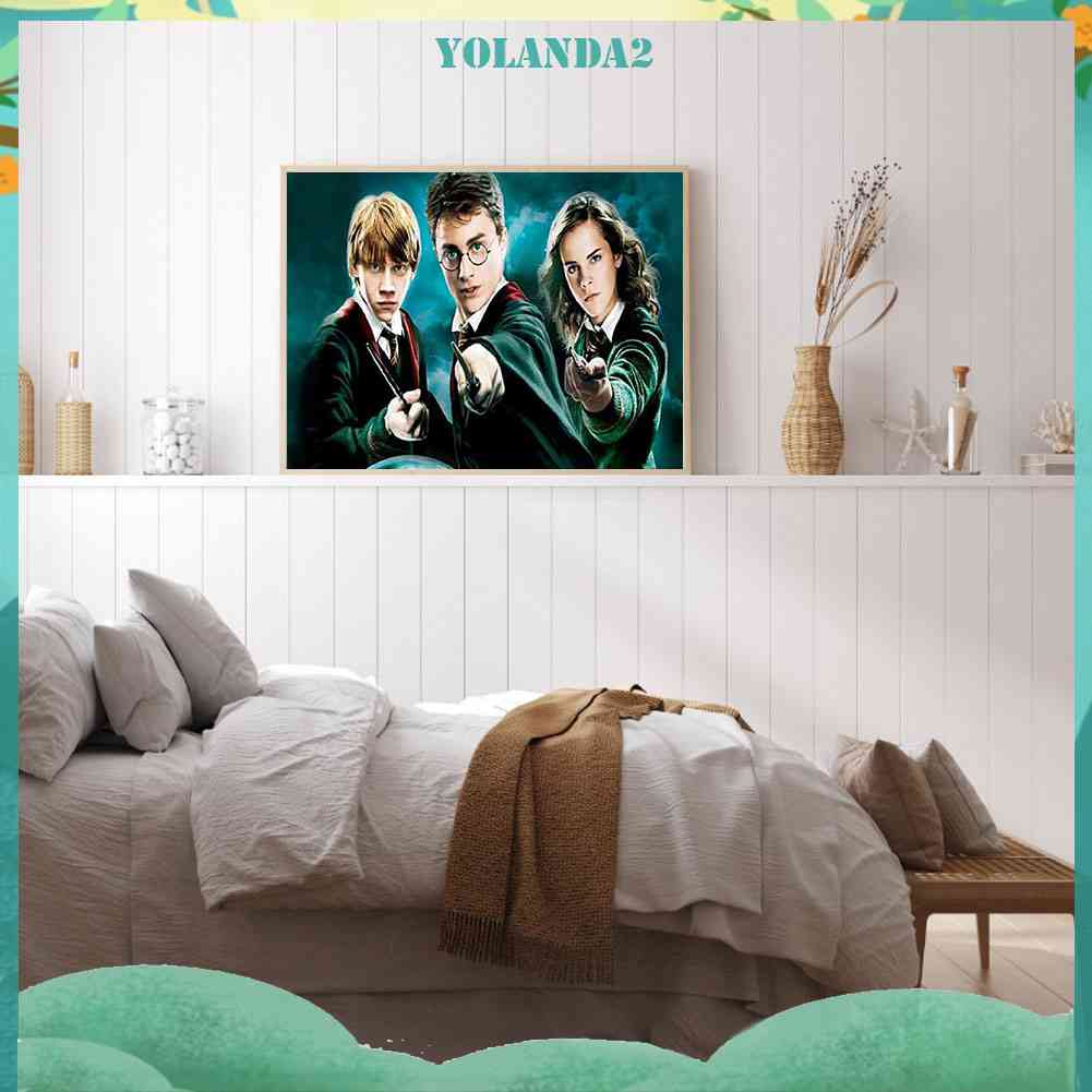 Tranh Đính Đá Kim Cương Toàn Bộ 5D DIY Hình Harry Potter