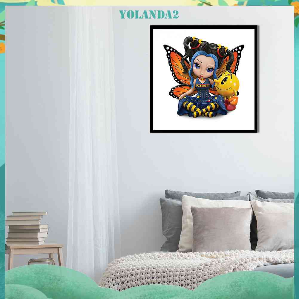 Tranh Đính Đá Kim Cương Toàn Bộ 5D DIY Hình Búp Bê Mắt To