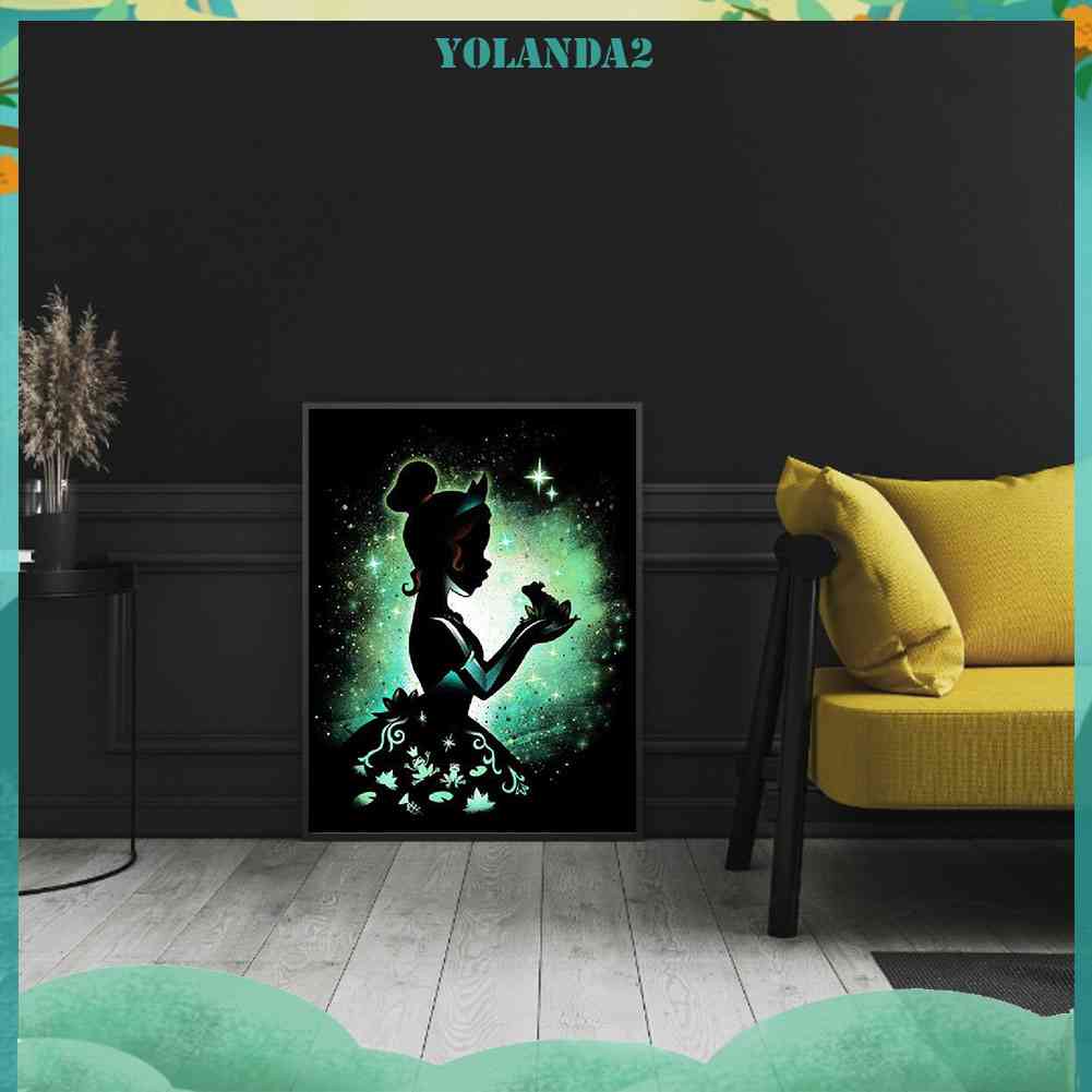 Tranh Đính Đá Kim Cương Toàn Bộ 5D DIY Hình Vẽ Công Chúa