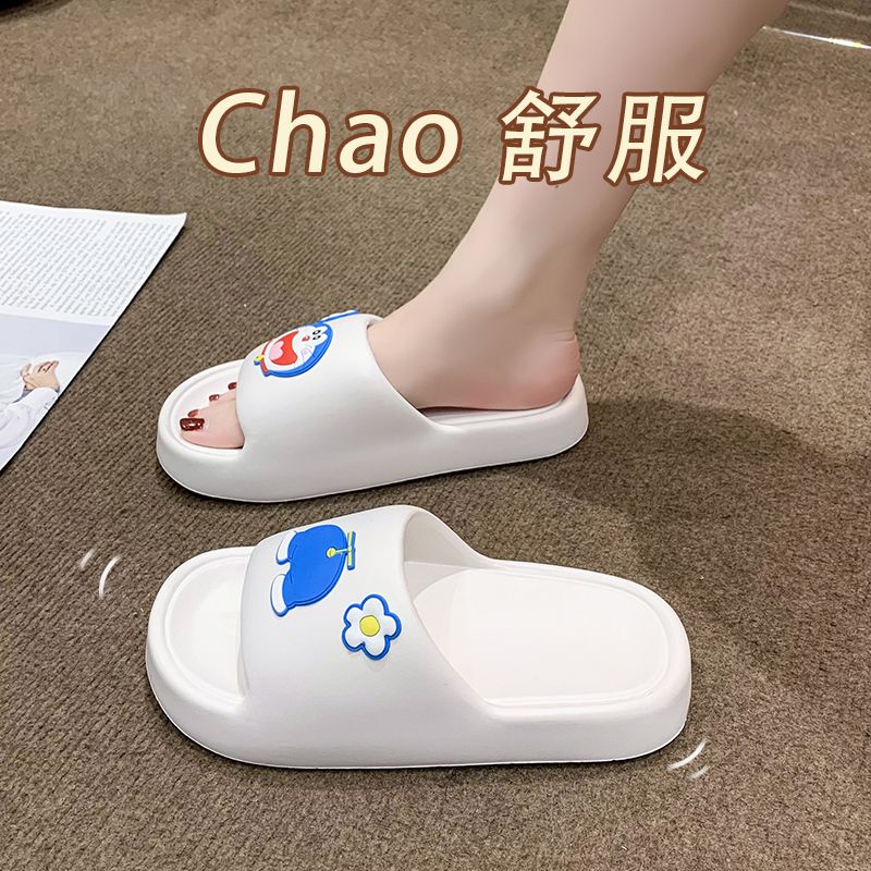 Dép Đi Trong Nhà Đế Dày Chống Trượt in Hình Doraemon Hoạt Hình Dễ Thương Thời Trang Mùa Hè Cho Nữ