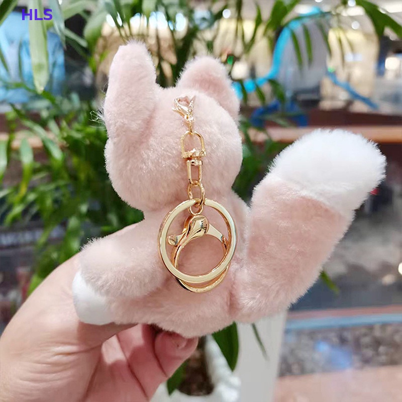 Móc Khóa Hình Thú Nhồi Bông Disney Lina Bell Fox Dễ Thương