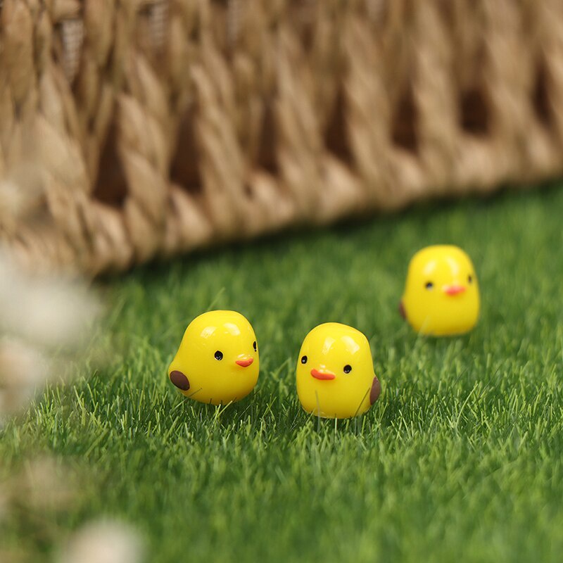 Mô Hình Tiểu Cảnh "Gà con Mini" Trang Trí Sen Đá, Sân Vườn/ Chậu Cây, DYI, Terrarium