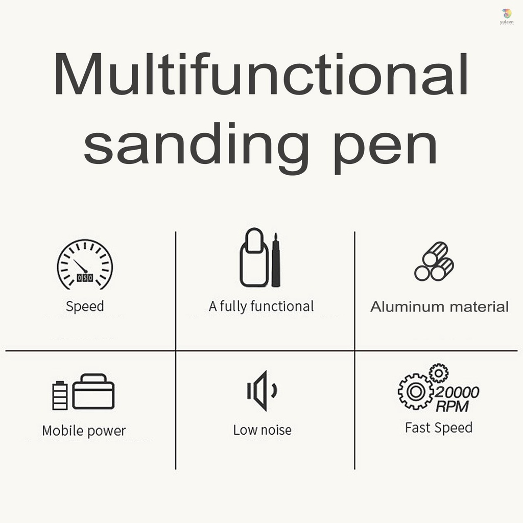 Máy Mài Đánh Bóng Móng Nghệ Thuật Bằng Điện Cổng Sạc USB 3 Tốc Độ Điều Chỉnh Được