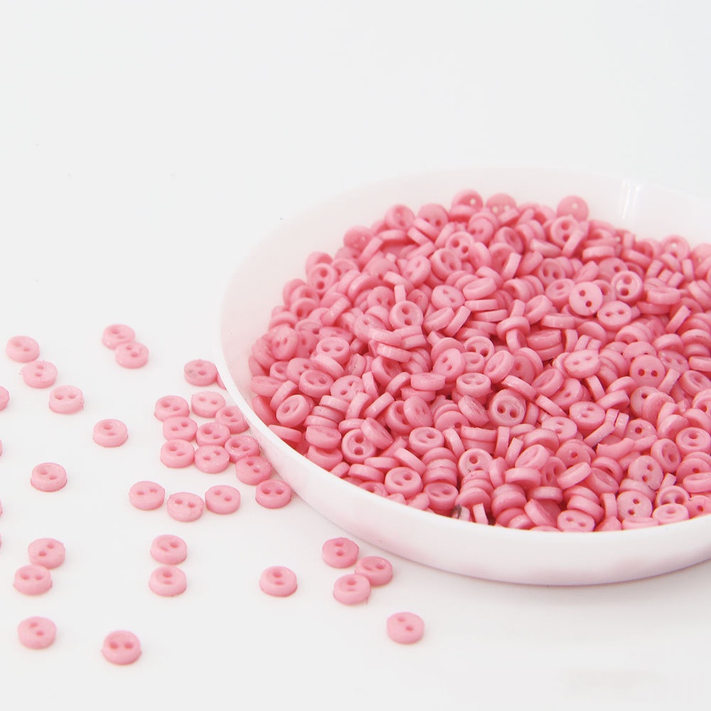 100 chiếc Mini Buttons Quần áo búp bê nhựa Nút tròn Quần áo hoạt hình thủ công may DIY Craft Needle Life