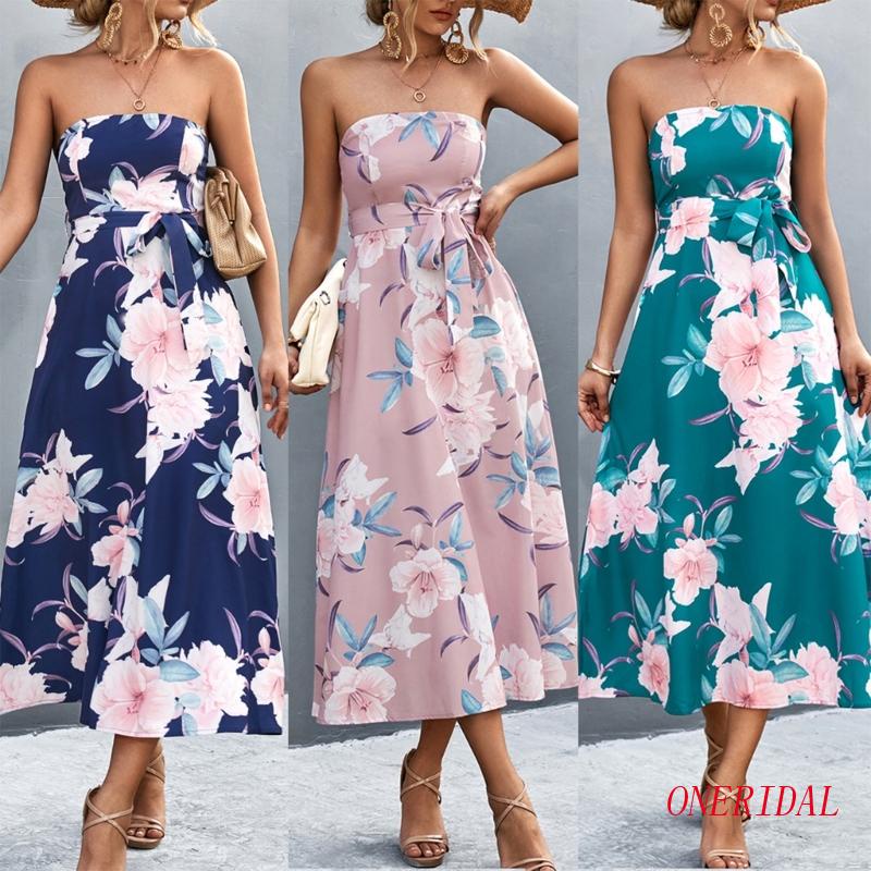 Đầm Dài Không Tay Hở Lưng Phối Bèo Đính Nơ Gợi Cảm Cho Nữ