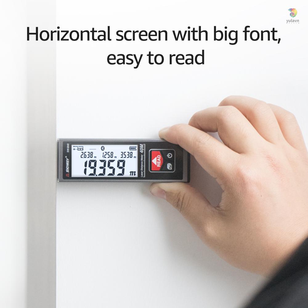 Đồng Hồ Đo Khoảng Cách Laser SNDWAY SW-B40 Kỹ Thuật Số Mini Cầm Tay Có Thể Sạc Lại