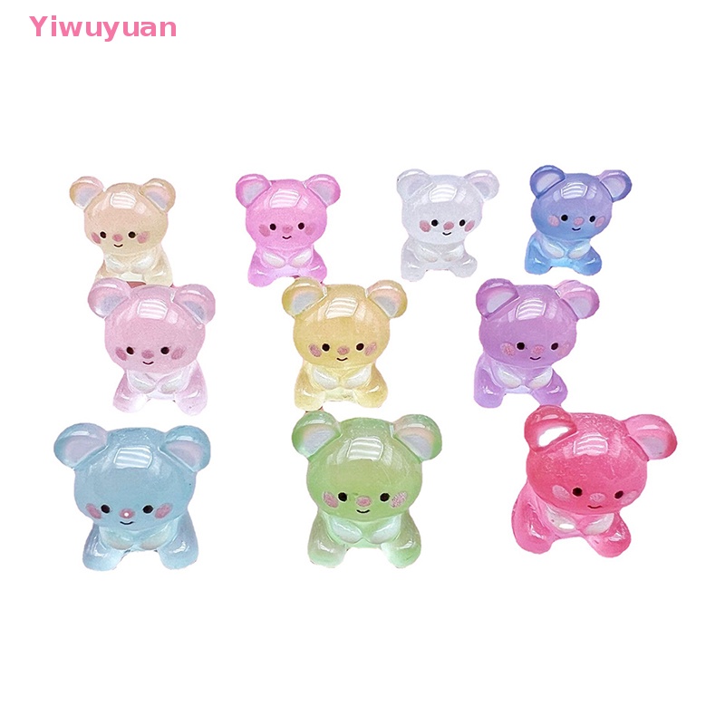 Bộ 2 Mô Hình Gấu Dạ Quang Trang Trí Xe Hơi Mới