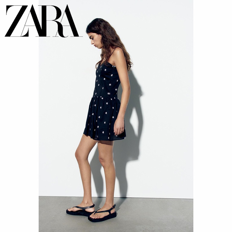 Zara Váy Ngắn Họa Tiết Hoa Cúc Xinh Xắn Thời Trang Cho Nữ