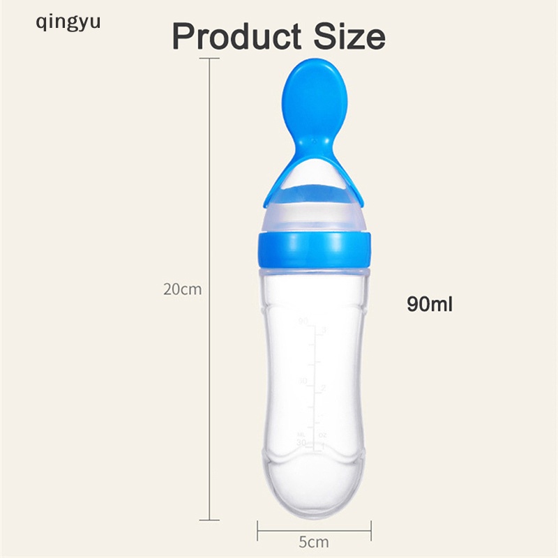 Bình Bóp Nhỏ Giọt Bằng Silicone Kèm Muỗng Dành Cho Trẻ Em