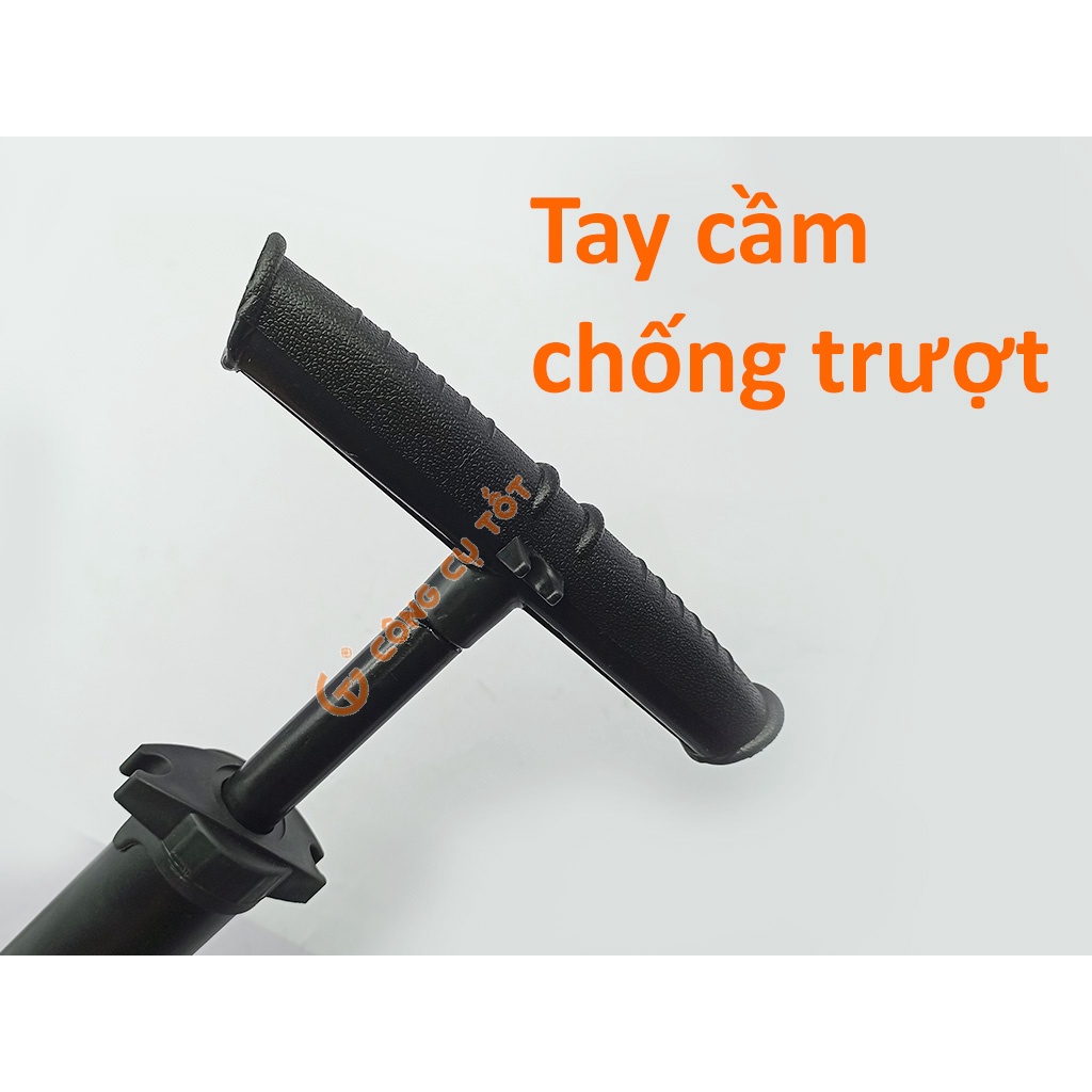 Bơm xe tay có đồng hồ và bình 7 cân hơi Kapusi japan