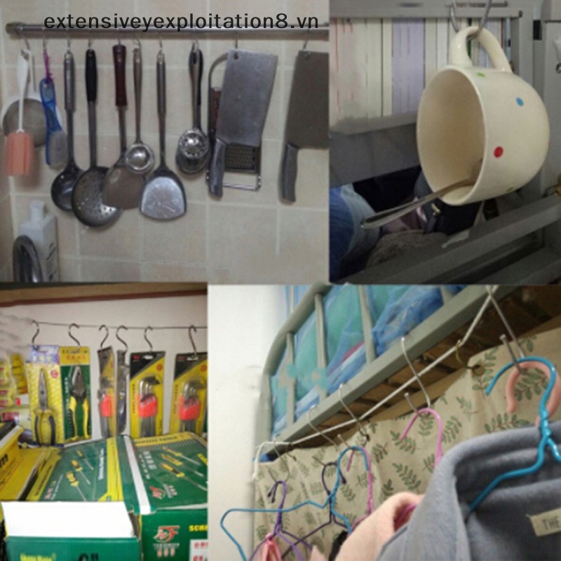 Bộ 5 Móc Treo Đồ Hình Chữ S Bằng Kim Loại Chống Gỉ