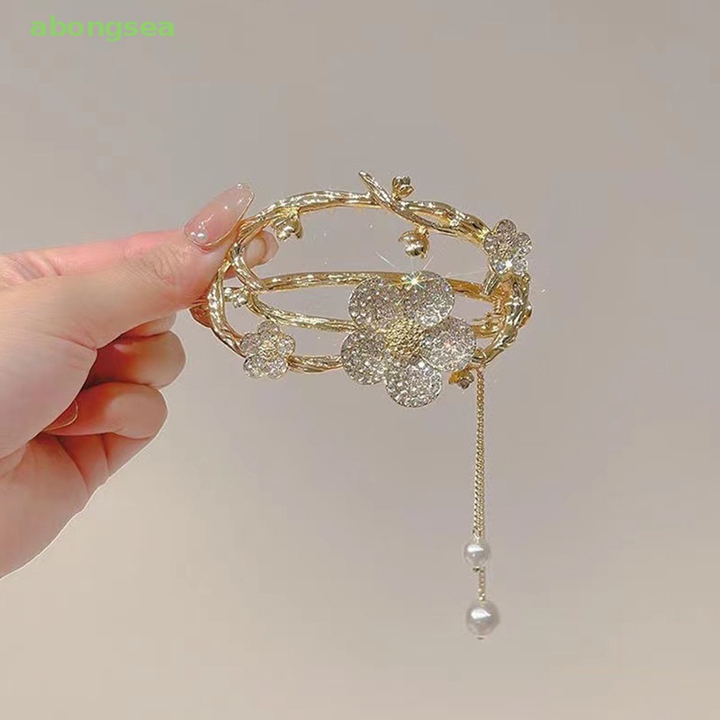 Kẹp Tóc Hình Nơ Đính Ngọc Trai Nhân Tạo Thời Trang