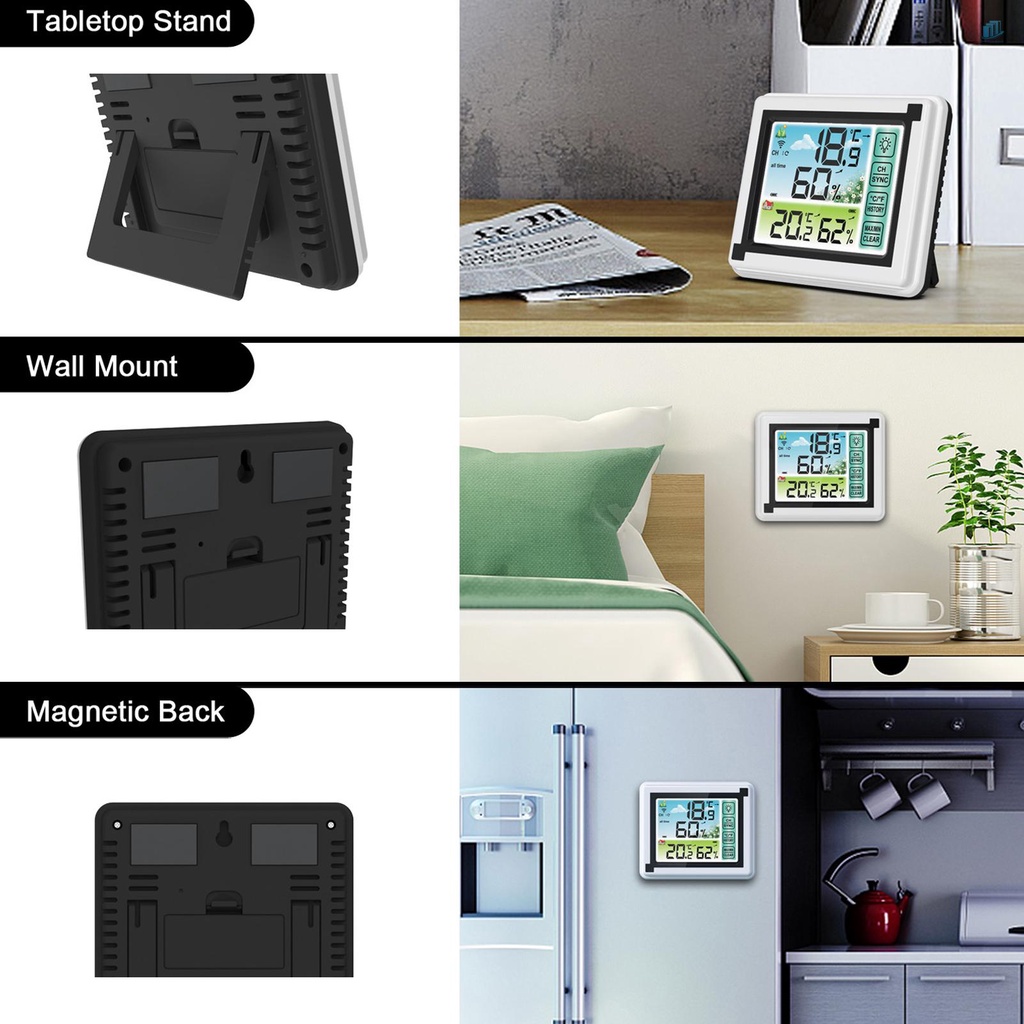 Đồng Hồ Đo Nhiệt Độ Không Dây Kỹ Thuật Số Cho smartwatchinone Trong Nhà / Ngoài Trời