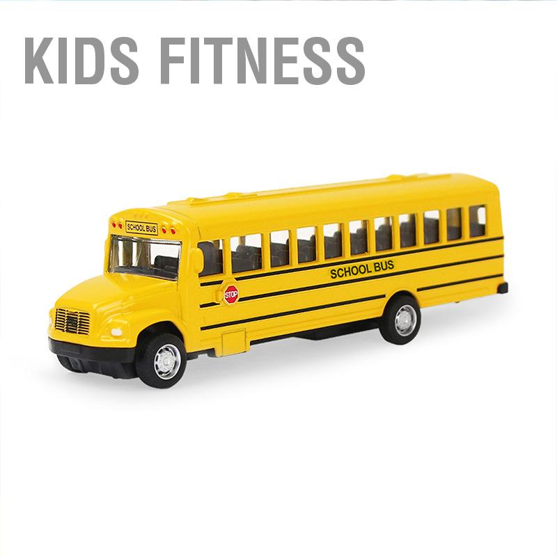 Kids Fitness Mô Hình Xe Buýt Trường Học Hợp Kim Phỏng Lực Đồ Chơi Cho Bé Trai Trẻ Em