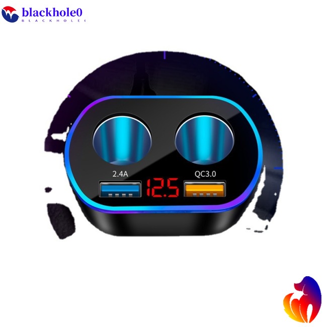 Tẩu Sạc Nhanh Qc3.0 Hai Cổng Usb Màn Hình Kỹ Thuật Số Đa Năng Cho Xe Hơi