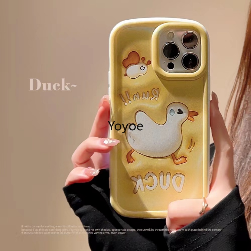 Ốp Điện Thoại Silicon Mềm Chống Sốc Họa Tiết Chú Vịt Vàng Thời Trang Cho IPhone 14 Plus 14 13 12 11 Pro Max
