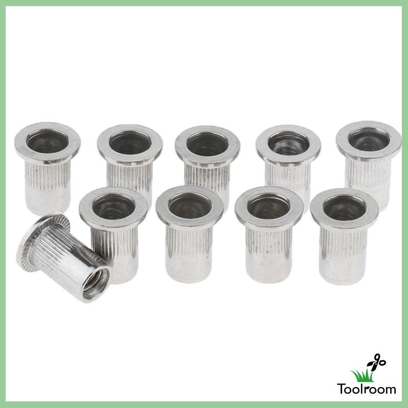 Set 10 Đai Ốc Đinh Tán Bằng Thép Không Gỉ M4 Tiện Dụng