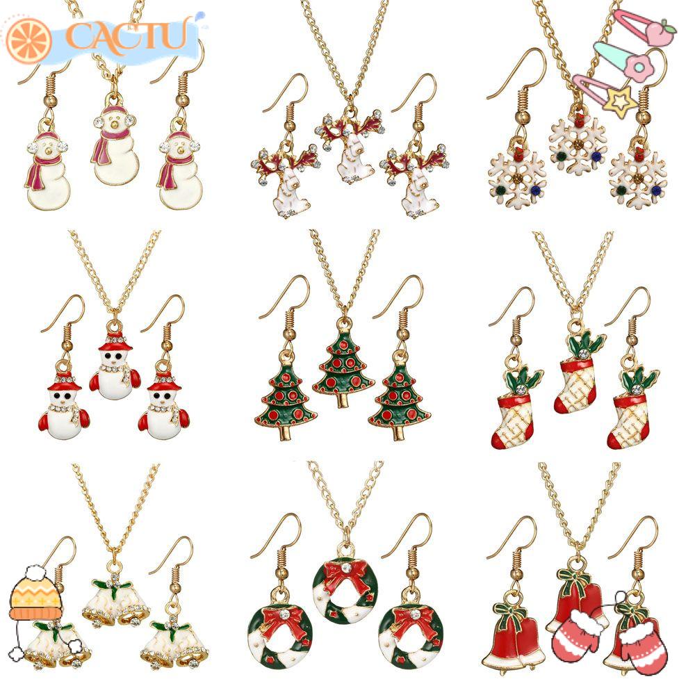 1 Bộ Vòng cổ Mặt Chuông Giáng Sinh Màu Đỏ Mới