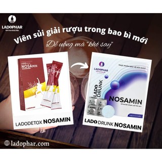 Nosamin - ladophar- lado drunk nosamin - dạng viên sủi. hộp 8 viên sủi.