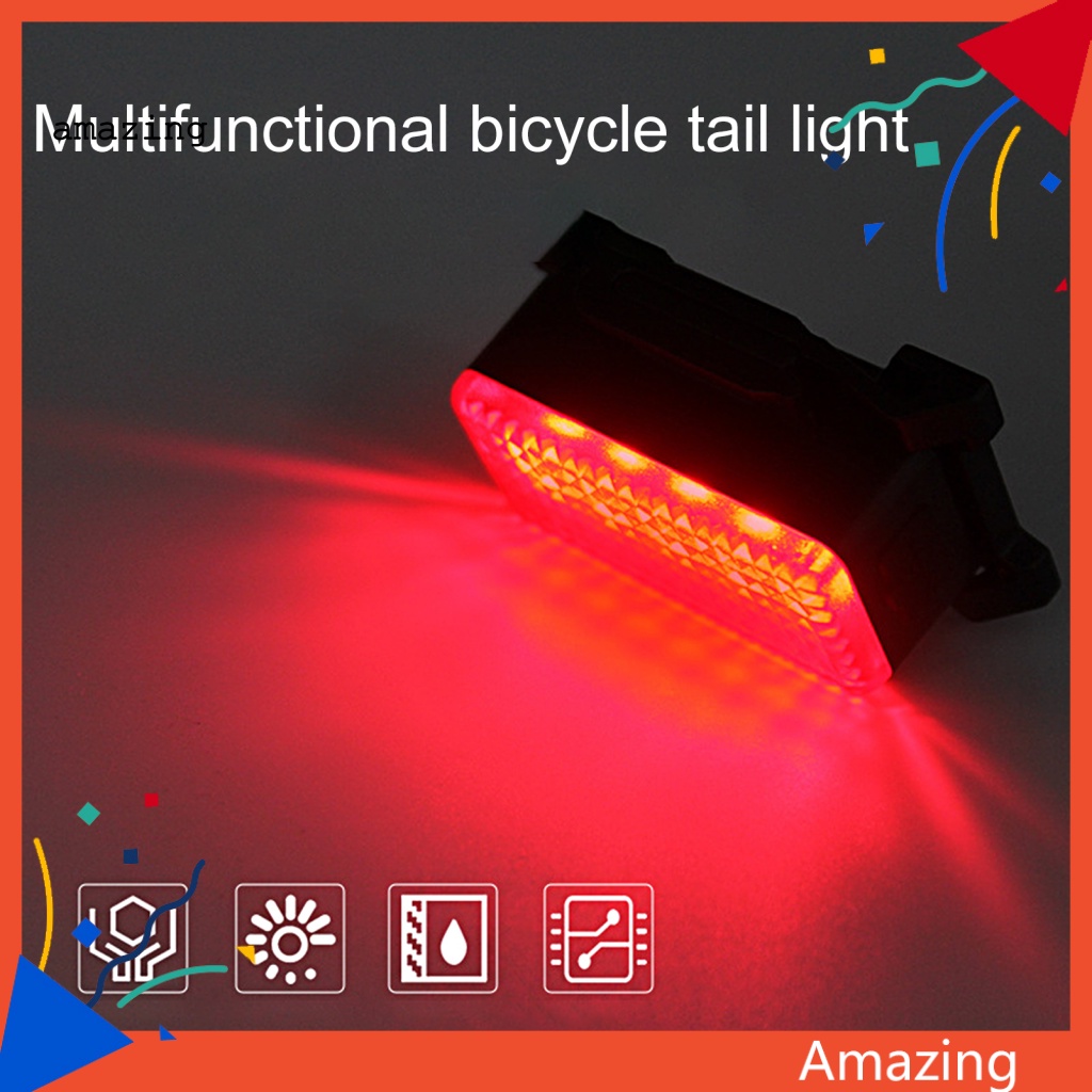 1 Bộ Đèn Pha Sạc USB Nhiều Chế Độ Gắn Đuôi Xe Đạp