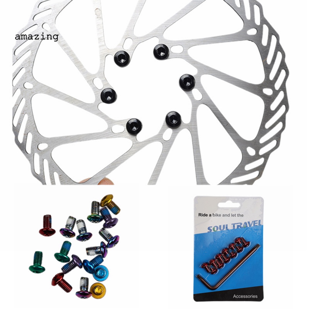 Bộ 12 Ốc Vít Đĩa Xe Đạp Màu Sắc Tươi Sáng Chống Trượt Độ Bền Cao