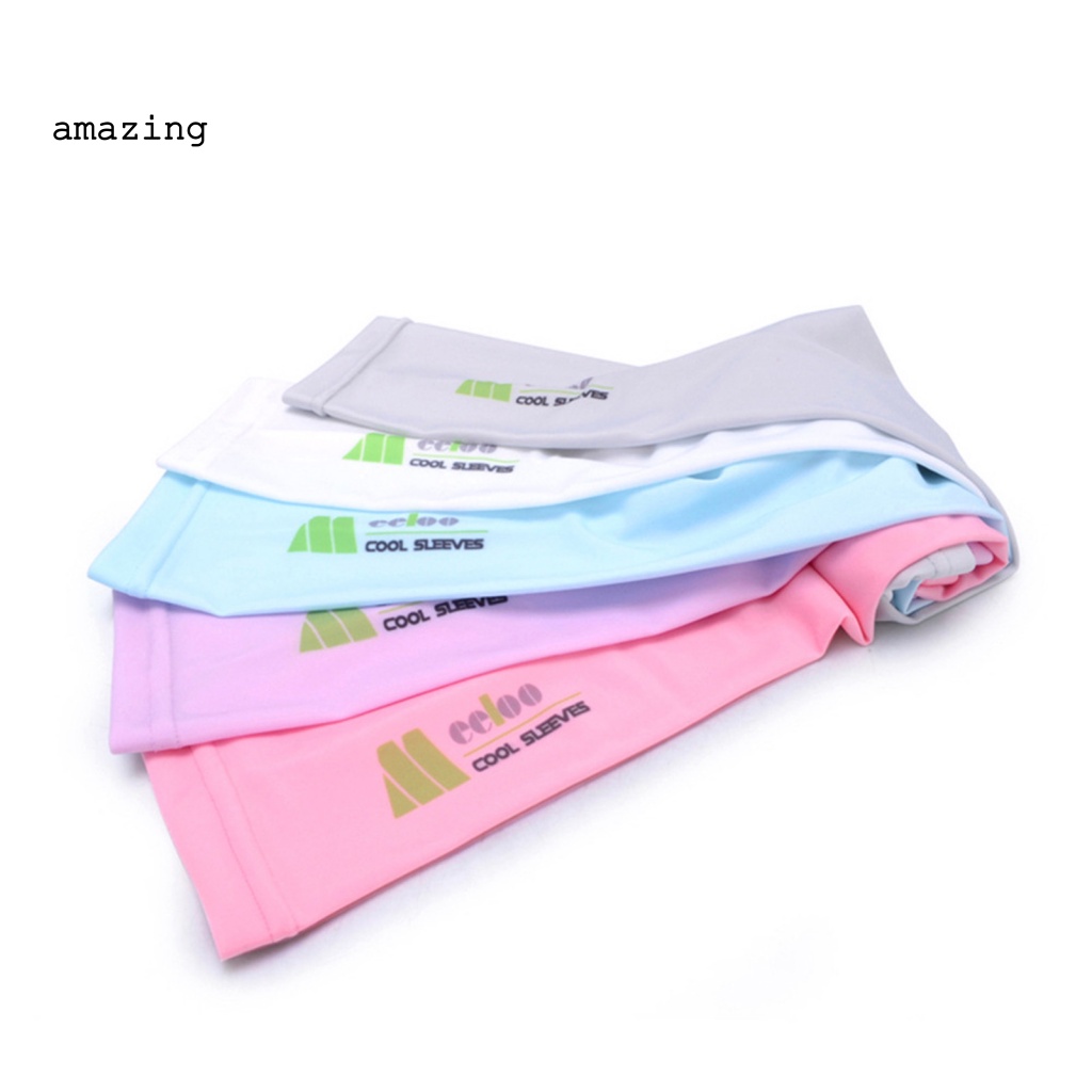 1 Cặp Găng Cánh Tay Vải Lụa Lạnh Co Giãn Bảo Vệ Toàn Diện Khi Chơi Golf