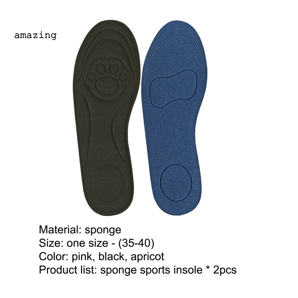 1 Cặp Đế Lót Giày Thể Thao Phẳng An Toàn Mềm Mại