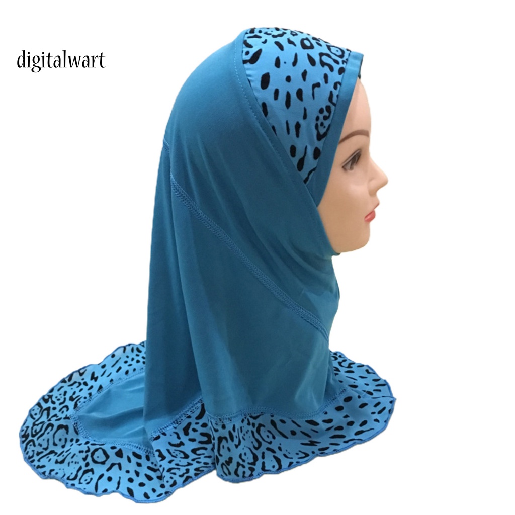 Kỹ Thuật Số| Khăn Trùm Đầu Không Dễ Biến Dạng In Họa Tiết Da Báo Dùng Hàng Ngày Cho Trẻ Em