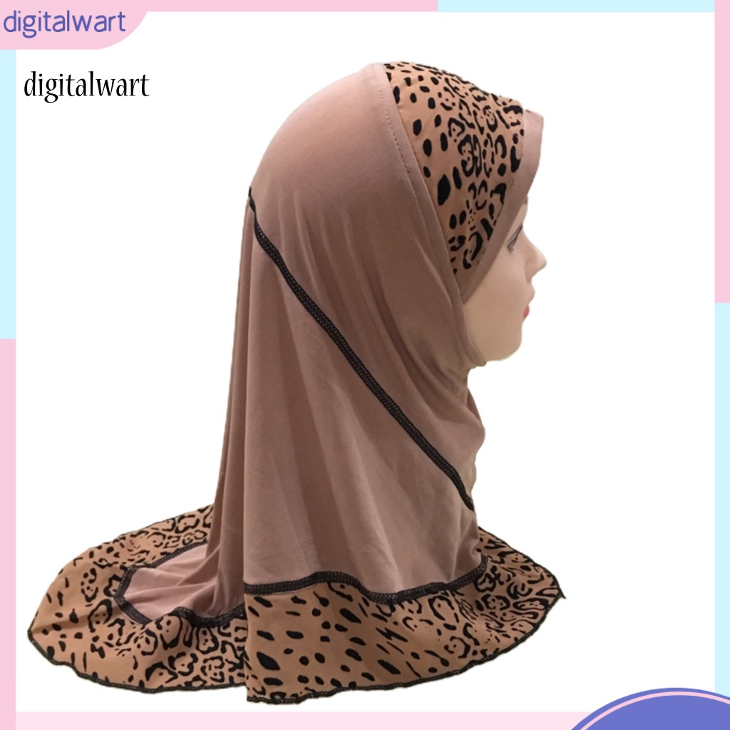 Kỹ Thuật Số| Khăn Trùm Đầu Không Dễ Biến Dạng In Họa Tiết Da Báo Dùng Hàng Ngày Cho Trẻ Em