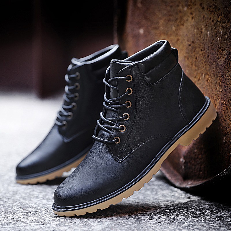 size：39-44 Martin Boots Giày cao đầu nam Thời trang Giày da Giày công sở chiến thuật