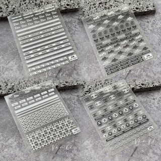 Sticker lụa 5d thương hiệu dán móng tay nail Có sẵn