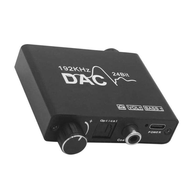 Bộ Chuyển Đổi Âm Thanh Kỹ Thuật Số 192KHz DAC Toslink Sang Analog L / R RCA 3.5mm Kèm Điều Khiển Âm Lượng