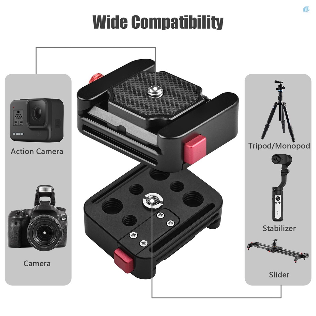 ANDOER Đĩa Gắn Chuyển Đổi Tháo Lắp Nhanh Arca Swiss Tiêu Chuẩn 1 / 4-inch Cho Chân Máy Ảnh Tripod