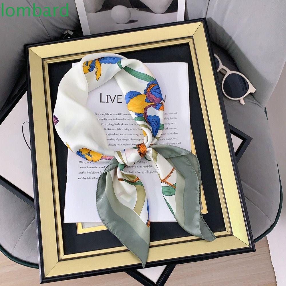 Khăn Quàng Cổ Lụa In Họa Tiết Phong Cách Pháp Cổ Điển Dành Cho Nữ