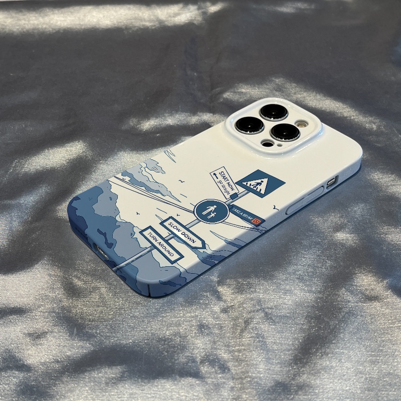 Ốp Điện Thoại In Hình Biển Báo Đường Phố Cho iPhone 1411x / 13 pro / max / 87 / 12 ON9D
