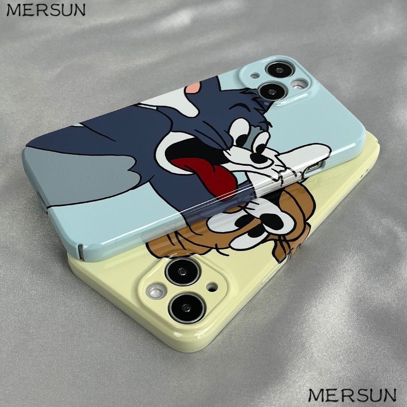 Ốp Điện Thoại Cứng In Hình Mèo Và Chuột Cho iPhone12 8 13p7iphone14 xs 11