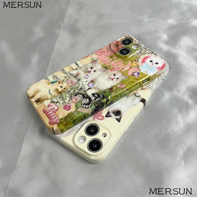 Ốp Điện Thoại Họa Tiết Chú Mèo Dễ Thương Cho Iphone Xr8iphone13 7iPhone12xs11 Apple / 14pro / OPRV