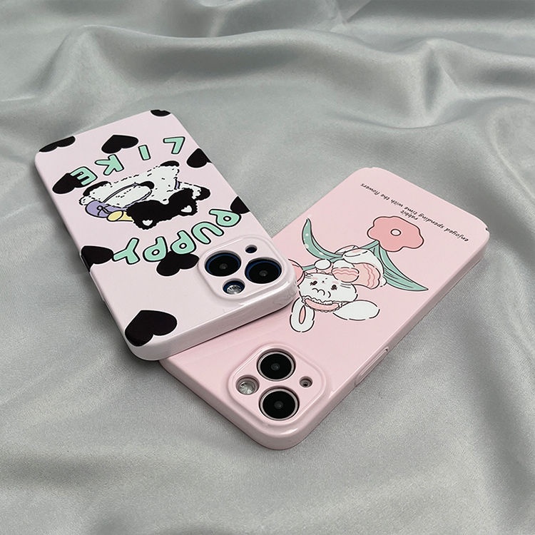 Ốp Điện Thoại Cứng Họa Tiết Thỏ / Hoa Tulip Bảo Vệ Toàn Diện Cho Apple 14 11 1314 plusXS