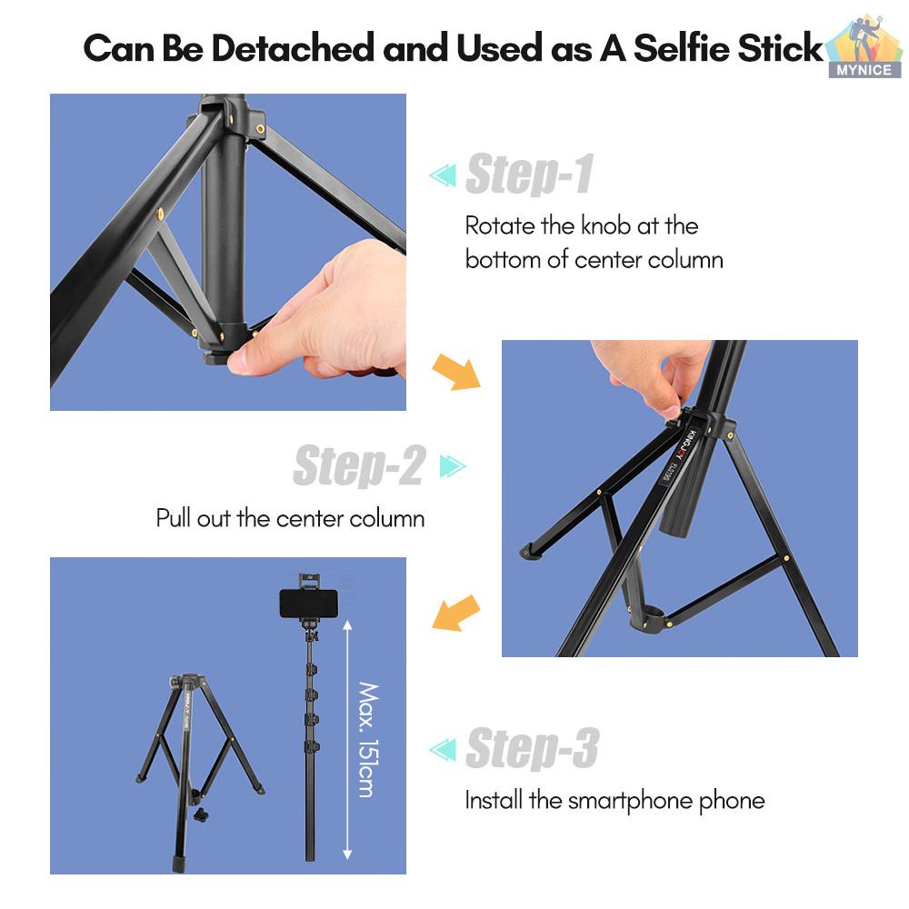 Giá Đỡ Đèn Chụp Ảnh KINGJOY FL019S Lỗ Vít 1 / 4 Inch Điều Chỉnh Được Độ Cao 5KG Bằng Hợp Kim Nhôm Đa Năng