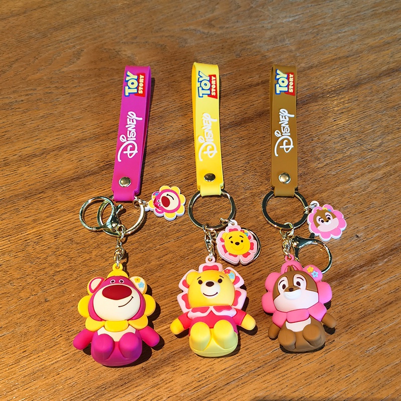 Disney Móc Khóa Hình Gấu Pooh Và Hoa Hướng Dương Xinh Xắn