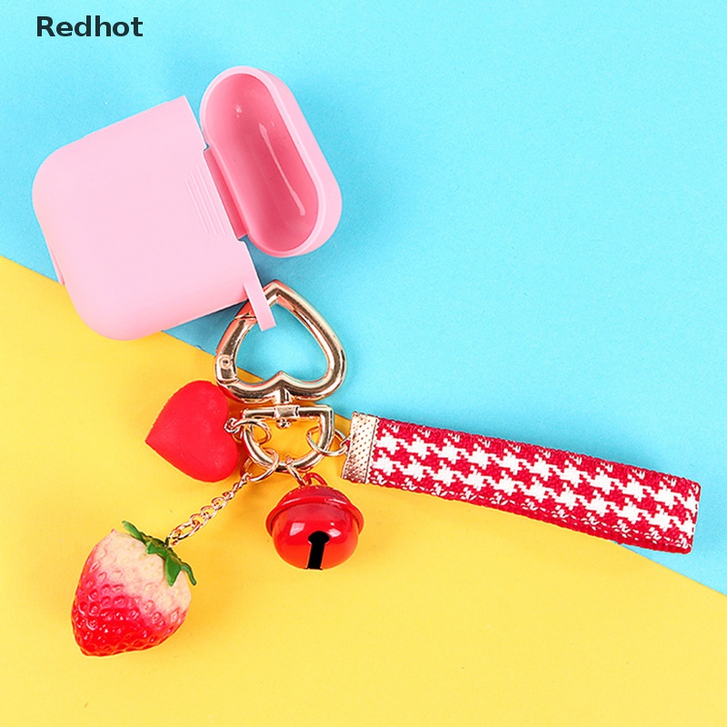 &lt; Redhot &gt; Móc Khóa Xe Hơi / Móc Khóa Hình Trái Dâu Tây Dễ Thương Cho Nữ