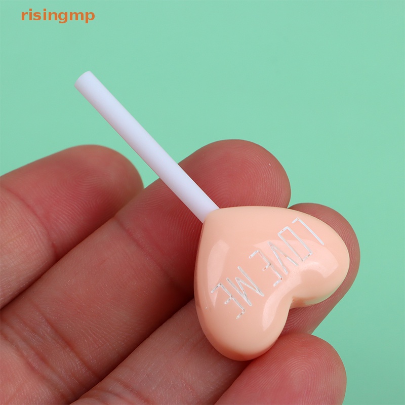 Set 10 Mô Phỏng Kẹo Mút Trái Tim Bằng Resin DIY Cho Điện Thoại