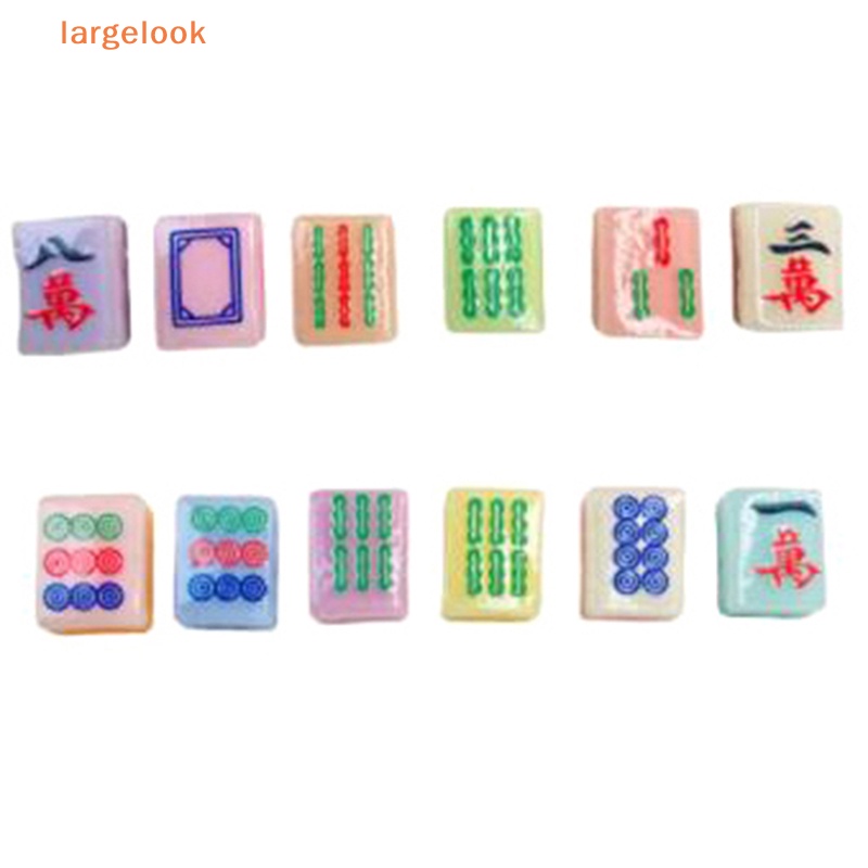 Bộ 5 Mô Hình Mạt Chược Trung Quốc Bằng Nhựa Resin Dạ Quang Trang Trí Thủ Công DIY