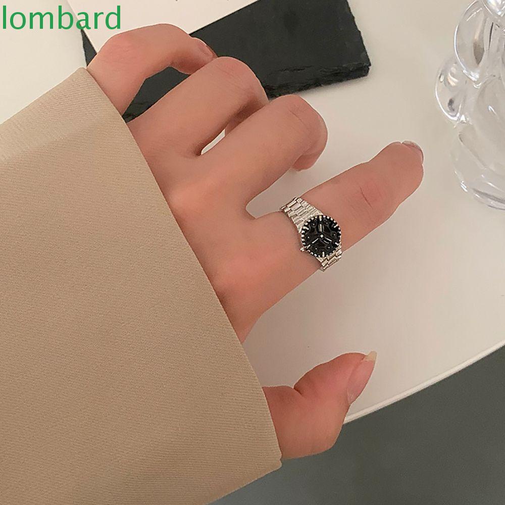 Nhẫn Hợp Kim Hình Đồng Hồ Đeo Tay Thiết Kế Đơn Giản Thời Trang Cho Nữ