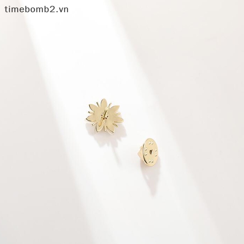 {Timebomb} Ghim Cài Áo Hình Hoa Ngọc Trai Zircon Mắt Mèo Vintage Dễ Phối Đồ Trang Trí Cho Bữa Tiệc