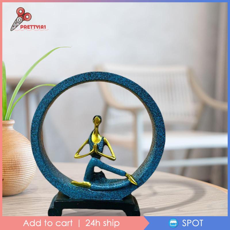 [Prettyia1] Tượng Hình Cô Gái Bằng Nhựa Resin Nhẹ Để Bàn Trang Trí