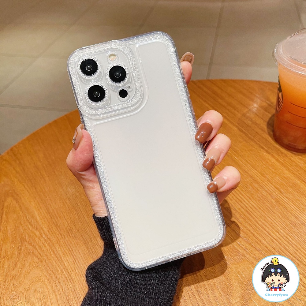 Ốp Điện Thoại TPU Mềm Trong Suốt Đính Đá Sang Trọng Cho IPhone 13 12 11 14 Pro Max XS XR 8 7 Plus