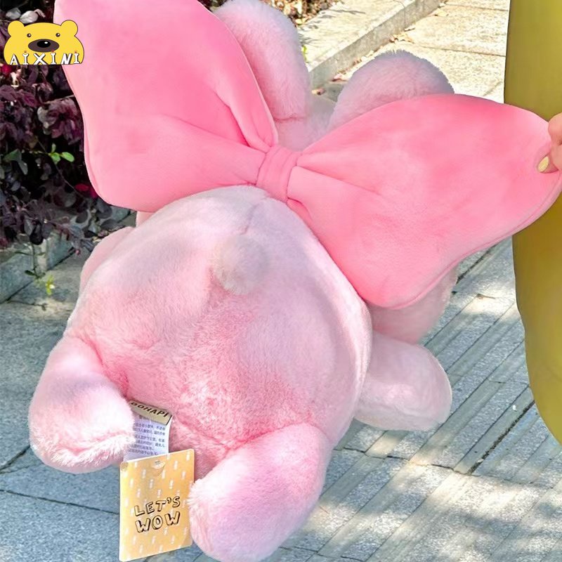 🌈gấu bông heo hồng Gấu bông Thú Bông Lợn Vẫy Đuôi, Búp Bê Heo Thiên Thần Có Cánh Kéo Dâ